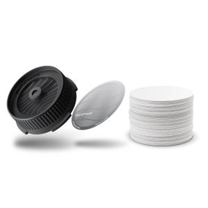 AeroPress Flow Control Filter Cap. Stainless Steel Filter. and Paper Micro-Filters Bundle